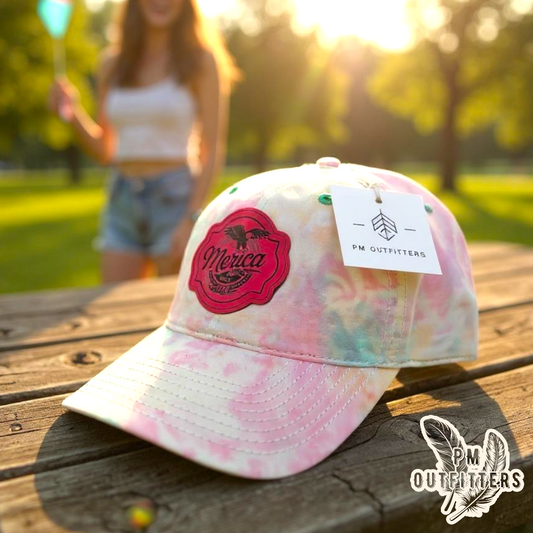 ‘Merica Custom Design Tie Dye Cap