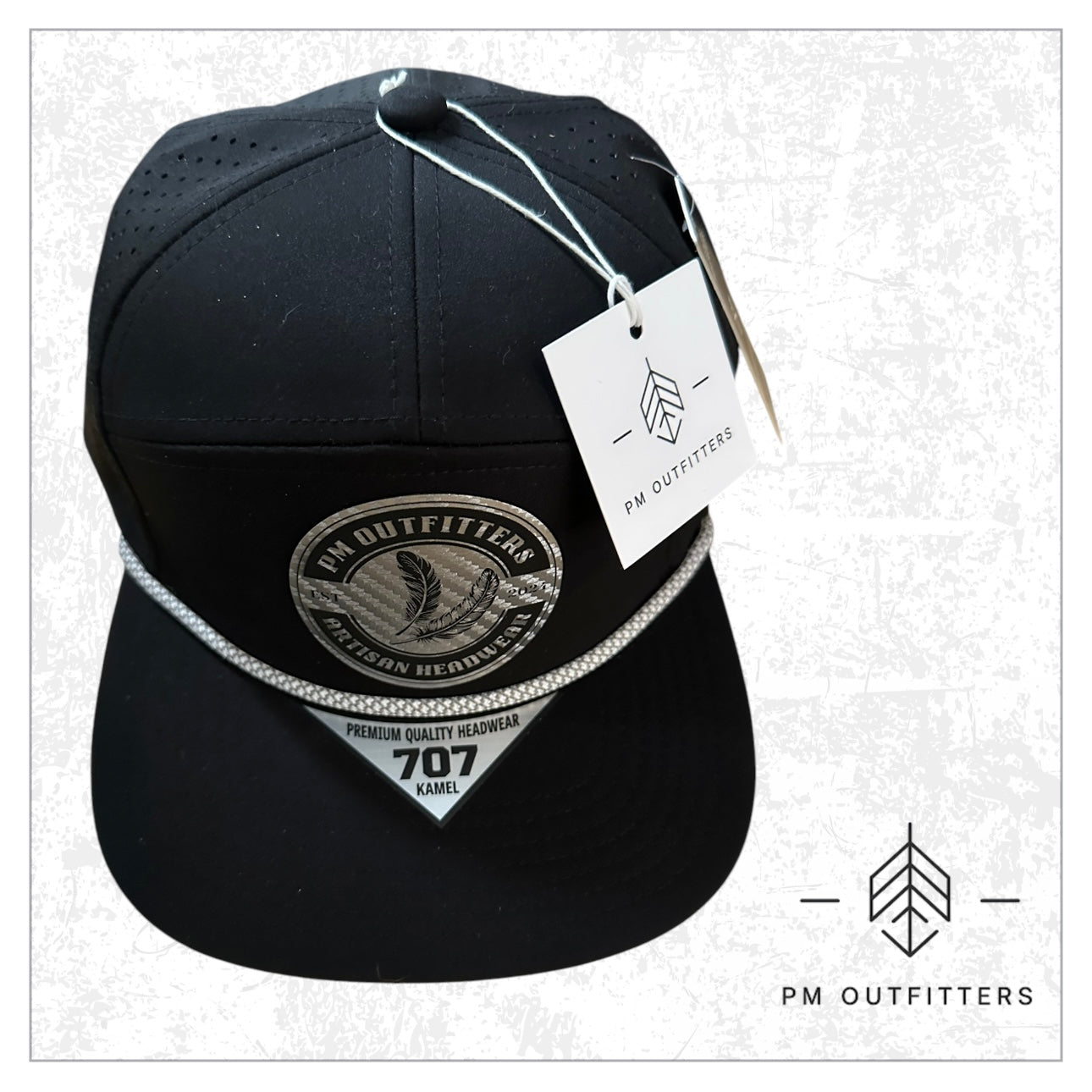 PM Outfitters Carbon Fiber Performance 7-Panel Rope Trucker