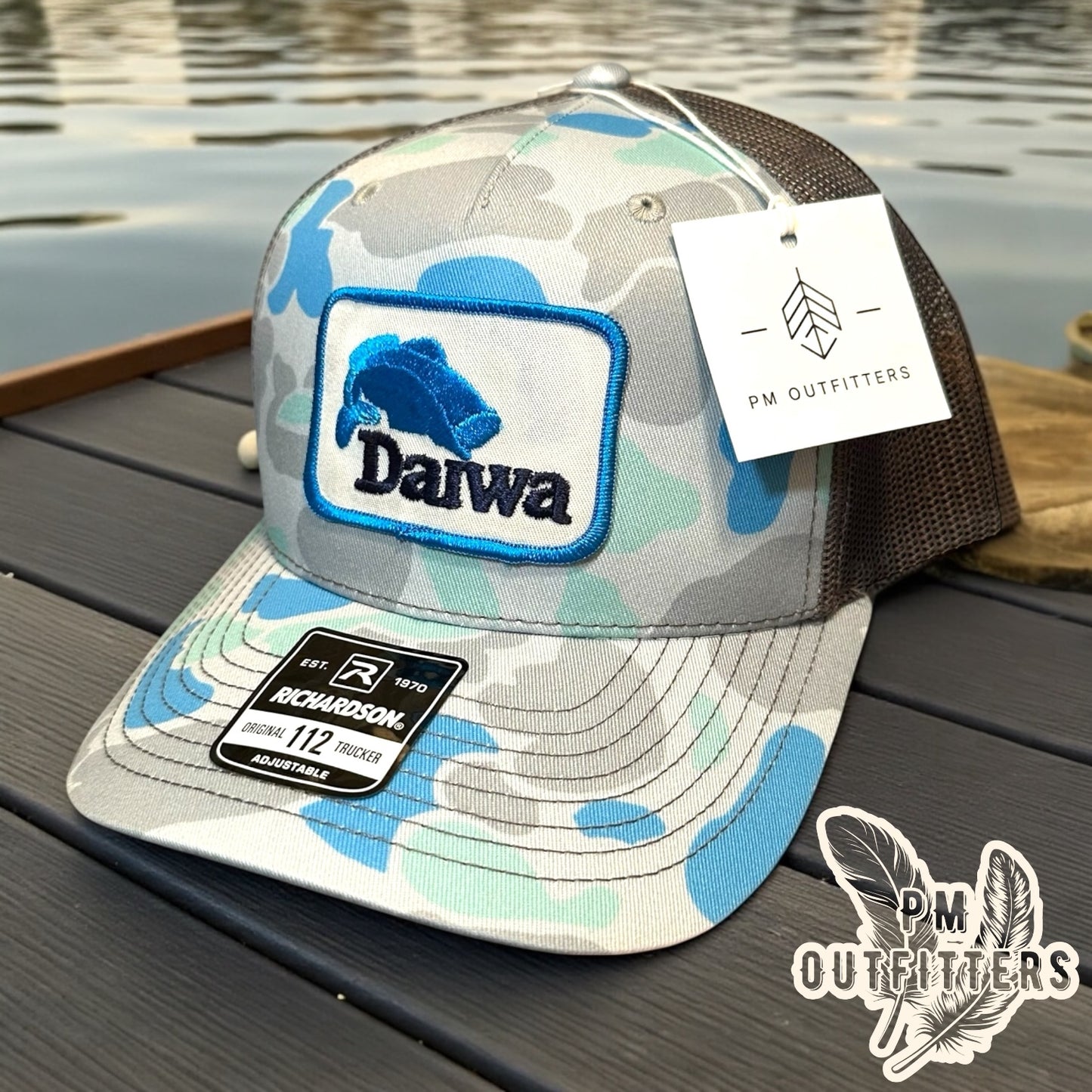 Team Daiwa Vintage Patch Trucker Hat - Richardson 112 Saltwater Duck Camo