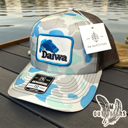 Team Daiwa Vintage Patch Trucker Hat - Richardson 112 Saltwater Duck Camo