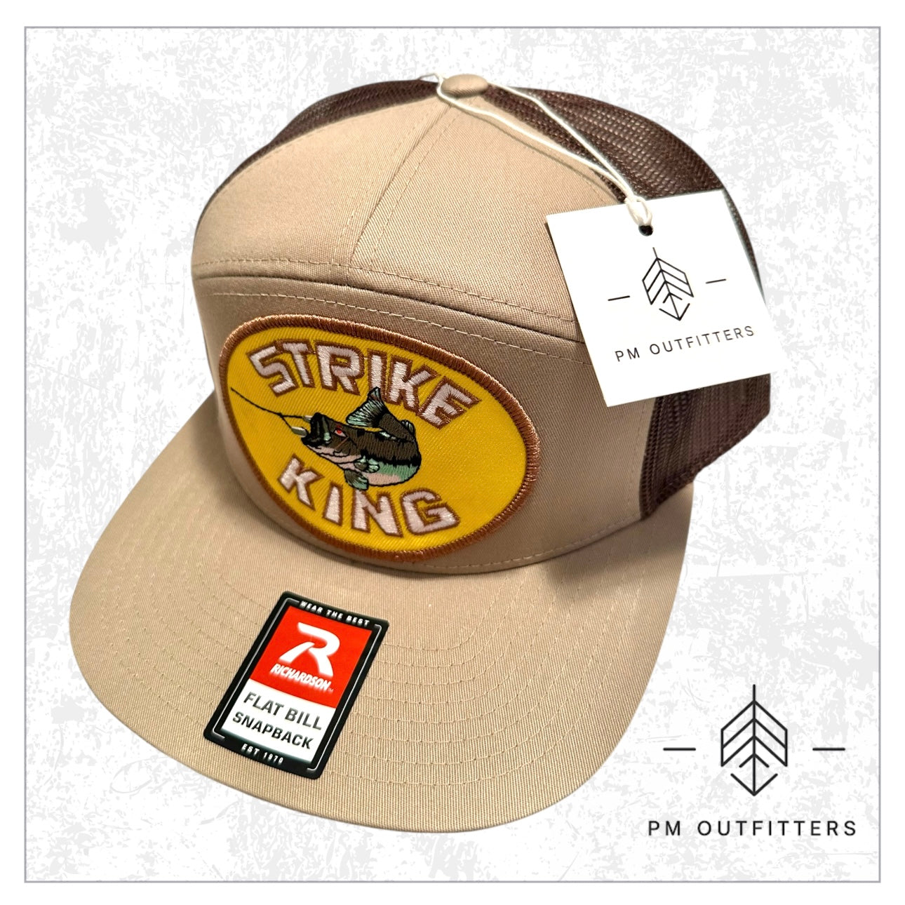Strike King Lures Vintage Logo 7-Panel Flatbill Trucker