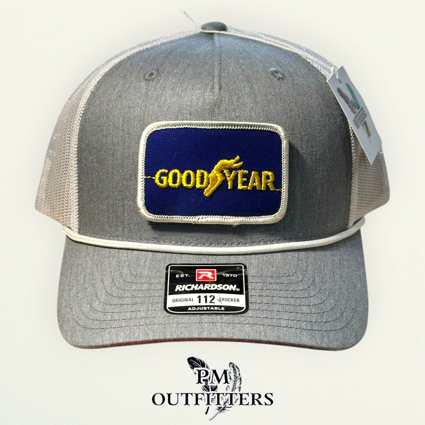 Goodyear Vintage Patch Rope Trucker - Authentic 1970s-80s | Richardson 112 Heather Gray