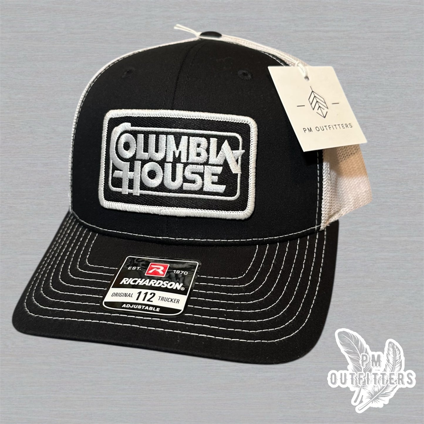 Columbia House Trucker Hat - Retro Patch Richardson 112 Black White