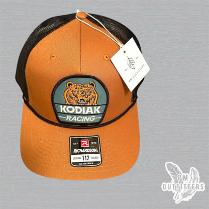 Retro Kodiak Bear NASCAR Racing Rope Trucker Hat