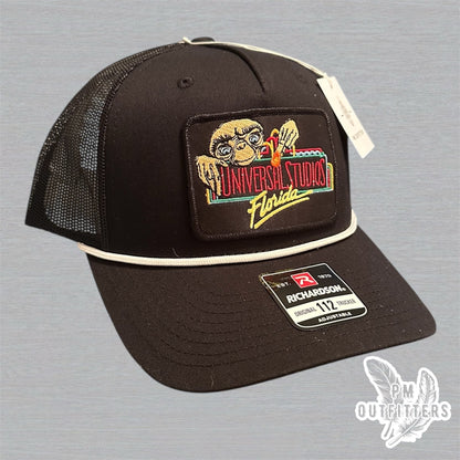 Vintage Universal Studios Florida Trucker Hat - Black Richardson 112 Rope