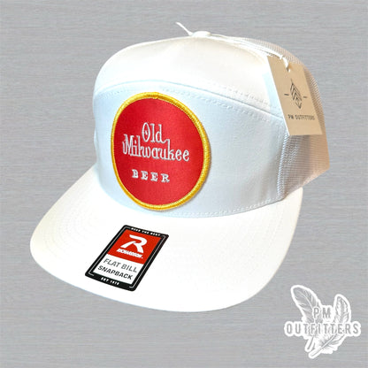 Retro Old Milwaukee Beer Patch 7 Panel Trucker