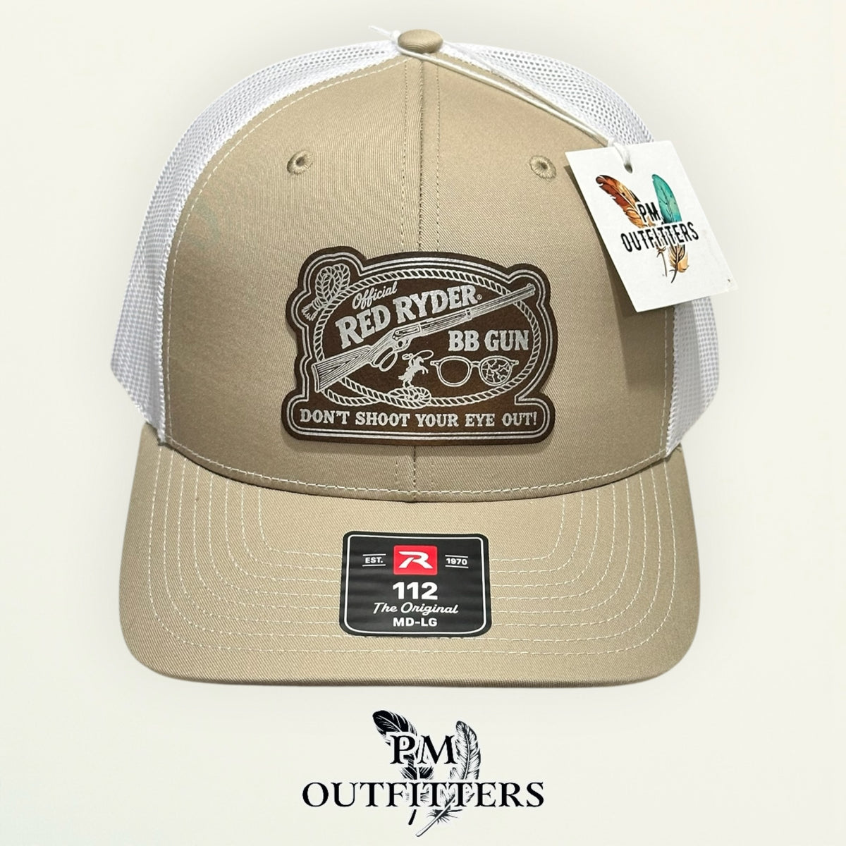 Red Ryder BB Gun trucker hat white mesh back Richardson 112