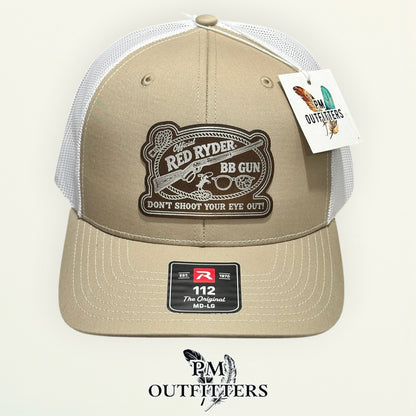 Red Ryder BB Gun trucker hat white mesh back Richardson 112