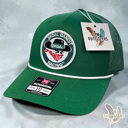 Skoal Bandit Racing Retro Patch Hat | Richardson 112 Kelly Green & White Rope Trucker