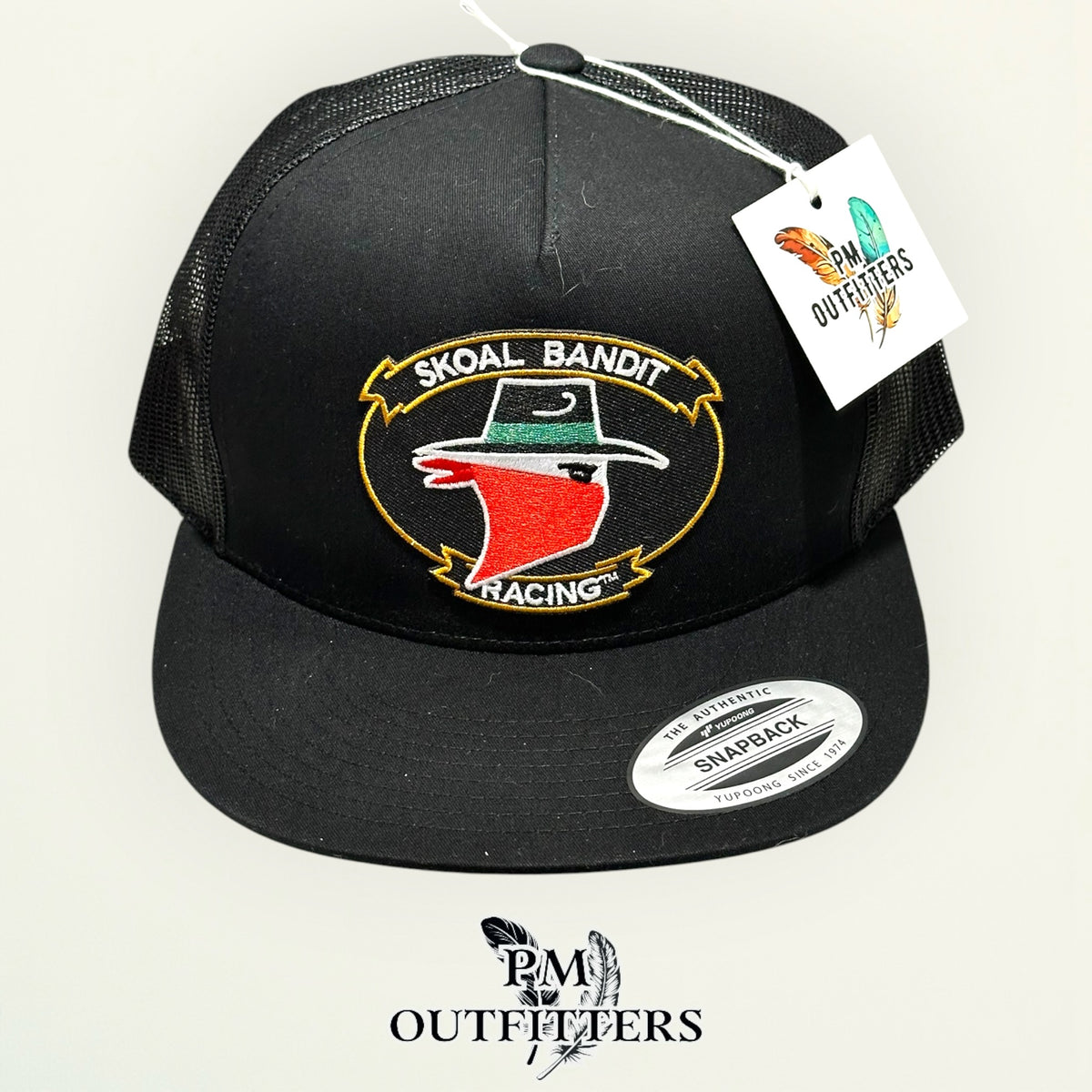 Skoal Bandit Racing flat bill hat black mesh back YP Classics