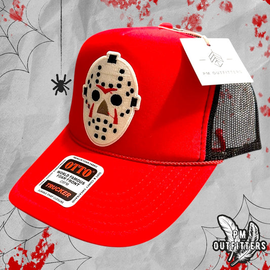Halloween Jason Mask Foam Front Rope Trucker Hat