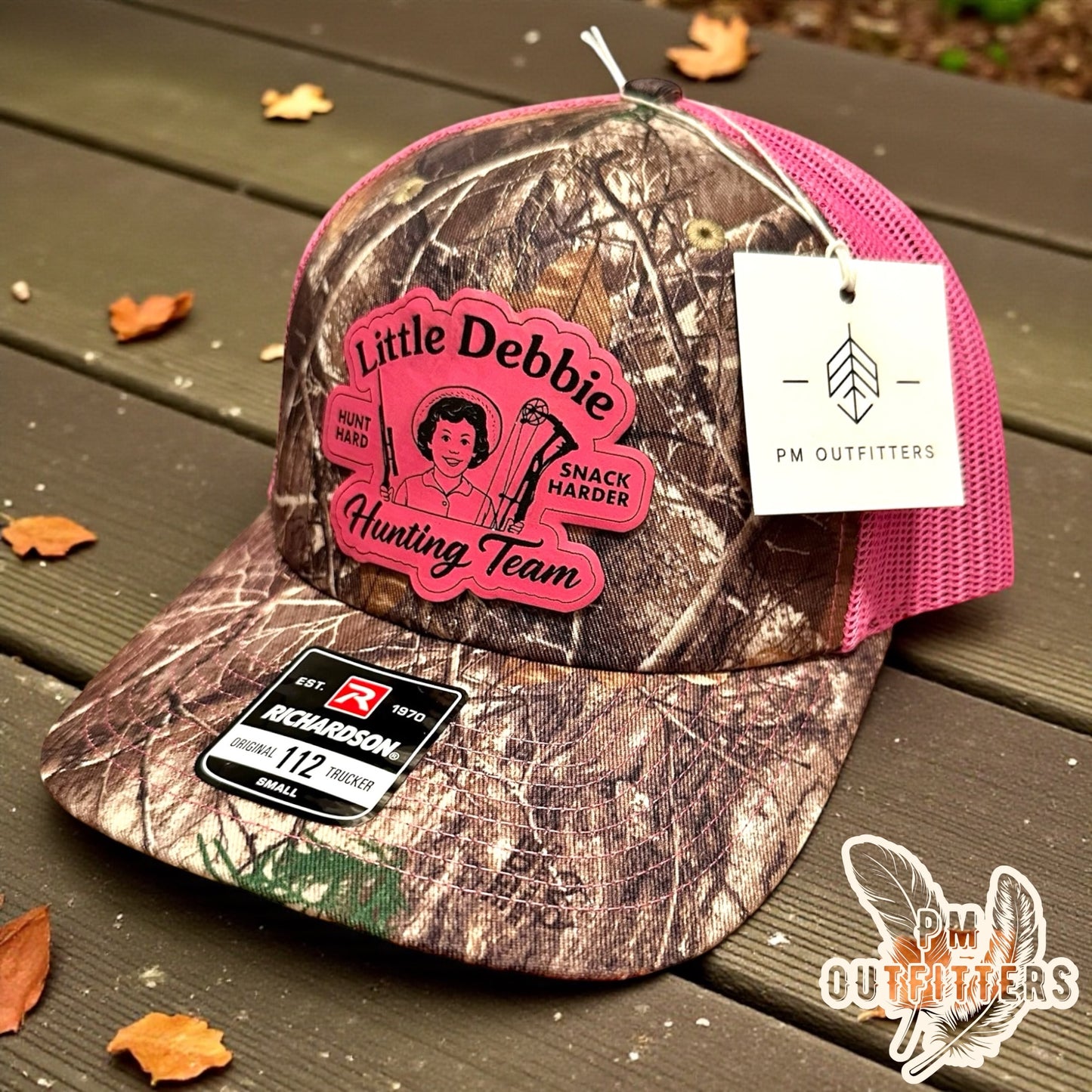 Little Debbie Hunting Team Custom Design Richardson 112 Camo Trucker Hat