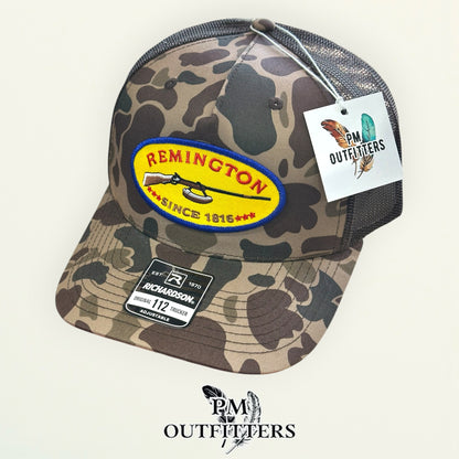 Remington Firearms Trucker Hat | Richardson 112 Bark Duck Camo