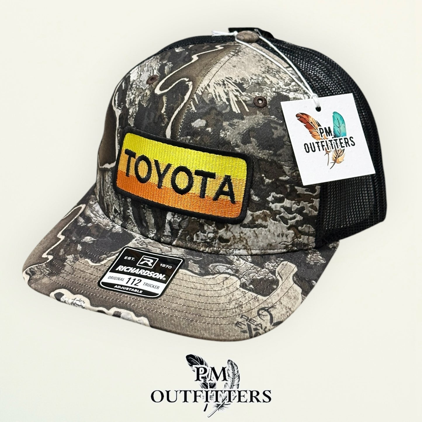 Toyota Retro Patch Camo Trucker Hat – PM Outfitters | Richardson 112 Realtree Excape Automotive Heritage