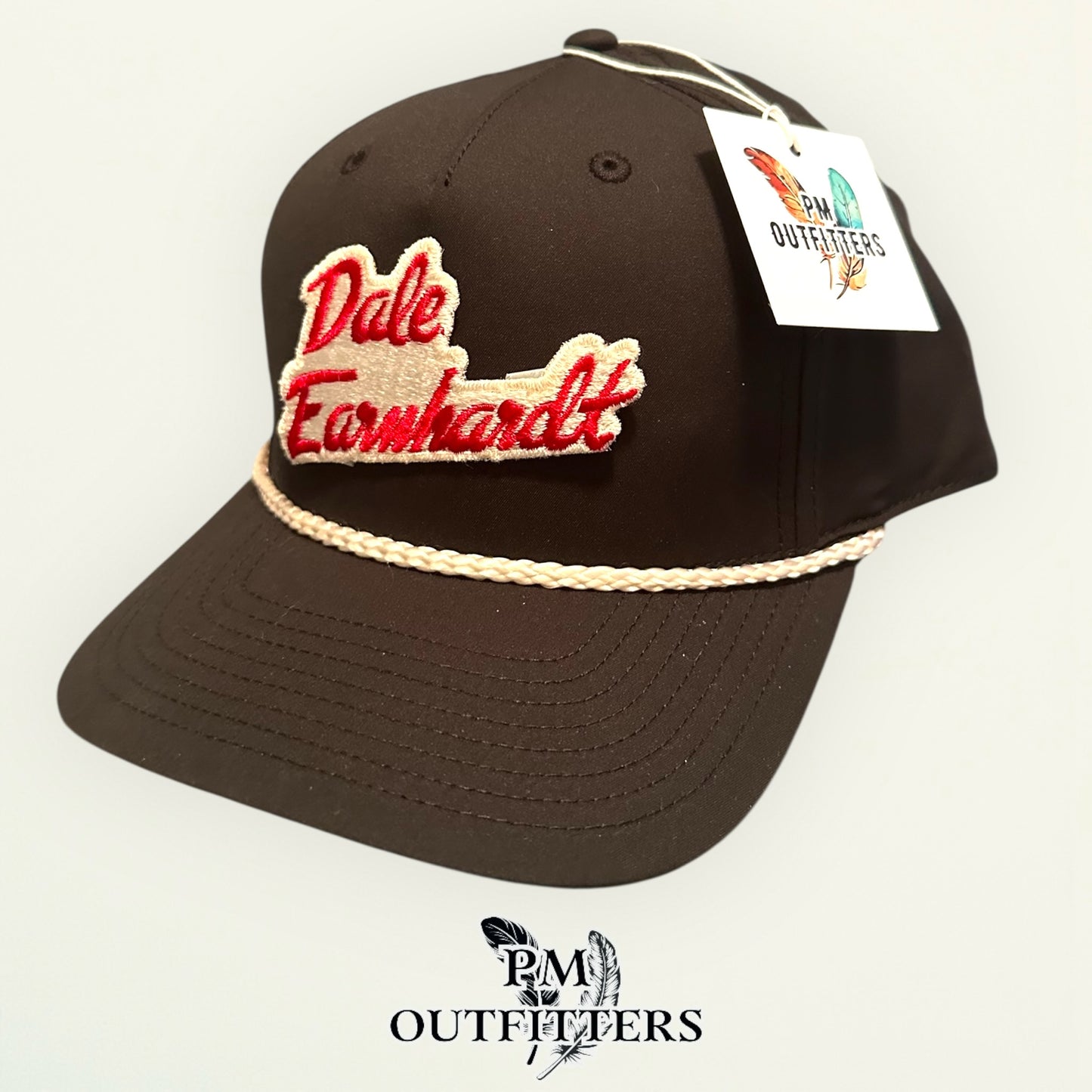 Dale Earnhardt Vintage Patch Hat - Authentic NASCAR Memorabilia | Richardson 258 Black White Rope