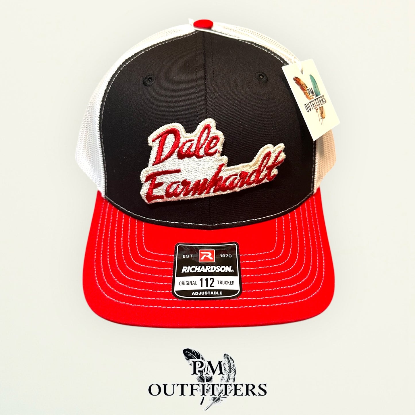 Dale Earnhardt Vintage Patch Hat - Authentic NASCAR Memorabilia | Richardson 112 Red Black White