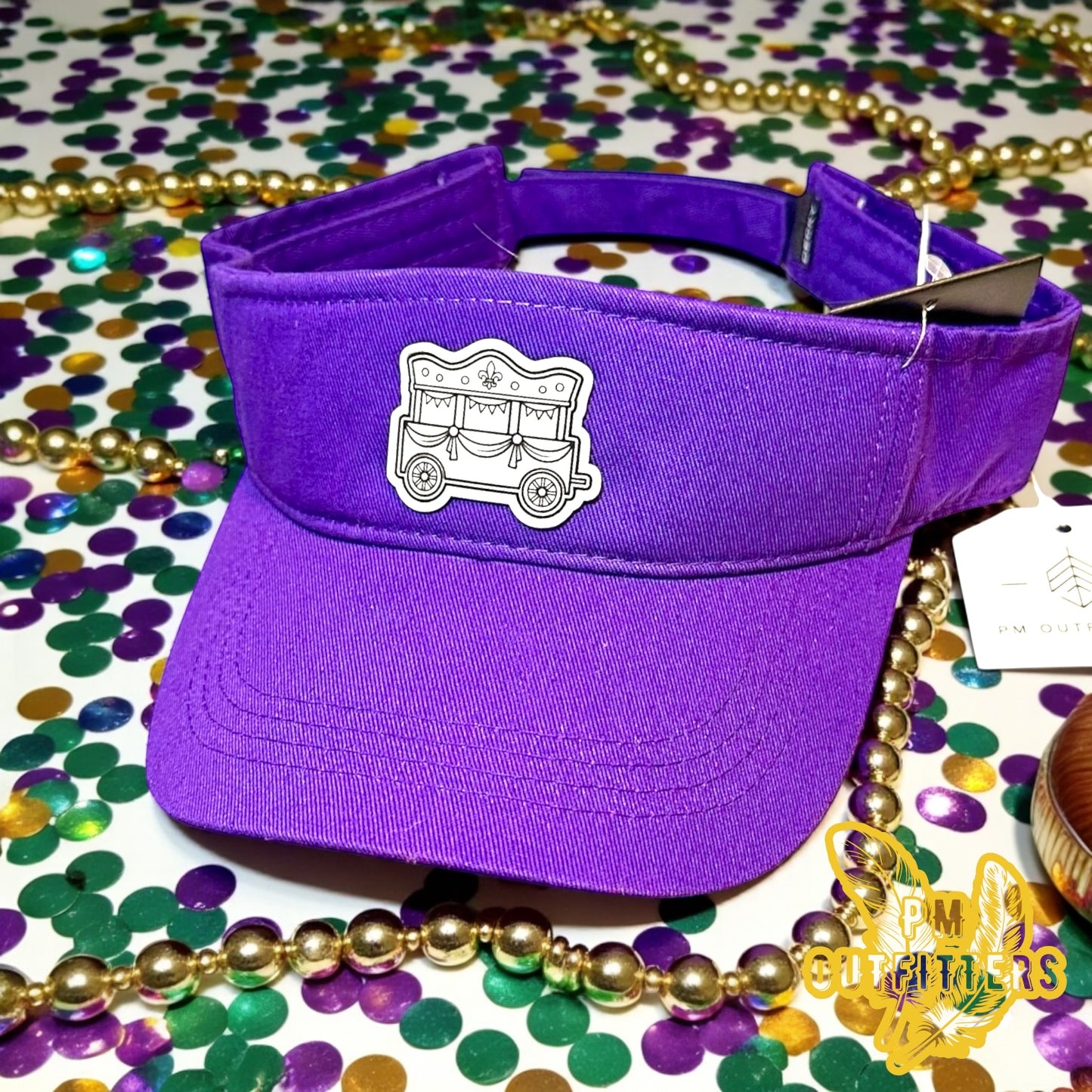 Mardi Gras Holographic Float Visor - Purple Decky 3001 Classic