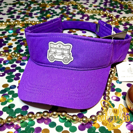 Mardi Gras Holographic Float Visor - Purple Decky 3001 Classic