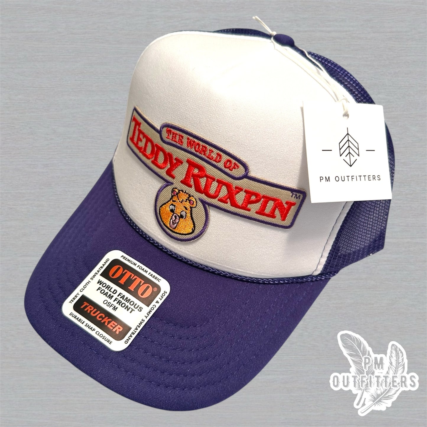 Vintage Teddy Ruxpin Foam Front Rope Trucker Hat
