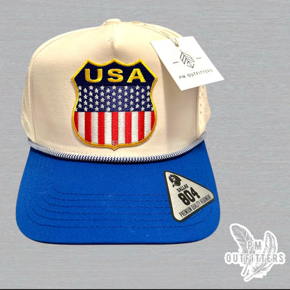 Retro USA Shield Hydro Waterproof Rope Snapback