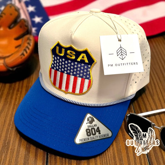Retro USA Shield Hydro Waterproof Rope Snapback