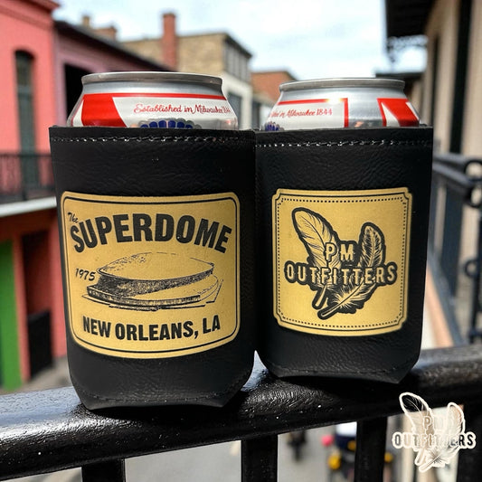 1975 New Orleans Superdome Retro Leatherette Koozie
