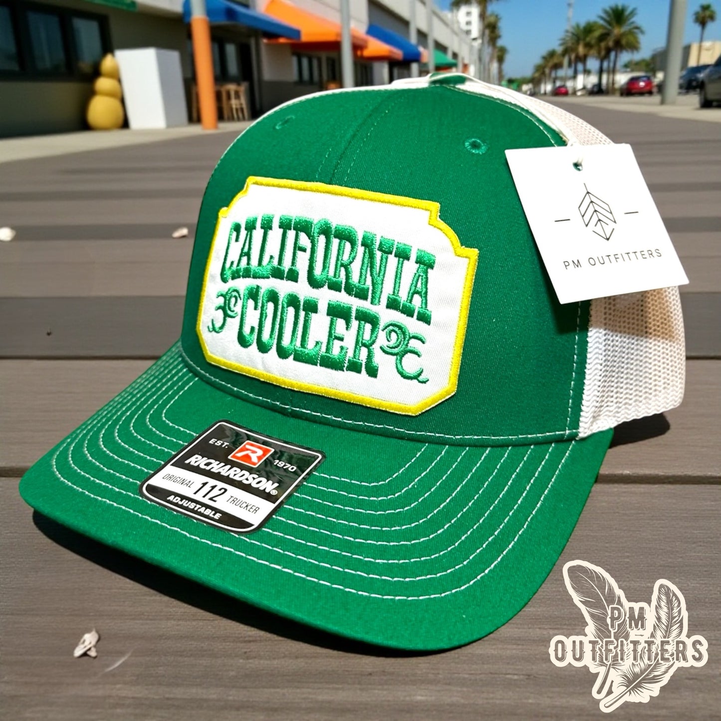 California Cooler Trucker Hat - Green & White Richardson 112