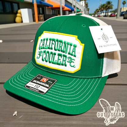California Cooler Trucker Hat - Green & White Richardson 112