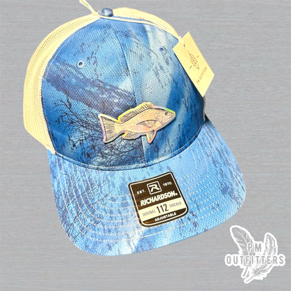 PM Outfitters Holographic Red Snapper Richardson 112 Realtree Fishing Trucker