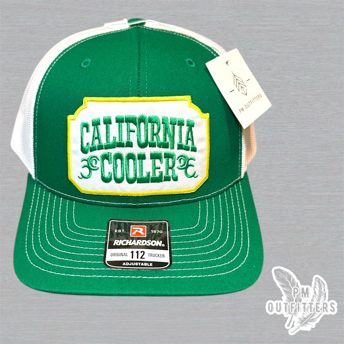 California Cooler Trucker Hat - Green & White Richardson 112