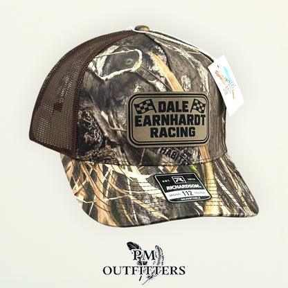 Dale Earnhardt Racing trucker hat profile view Mossy Oak Habitat camo brim