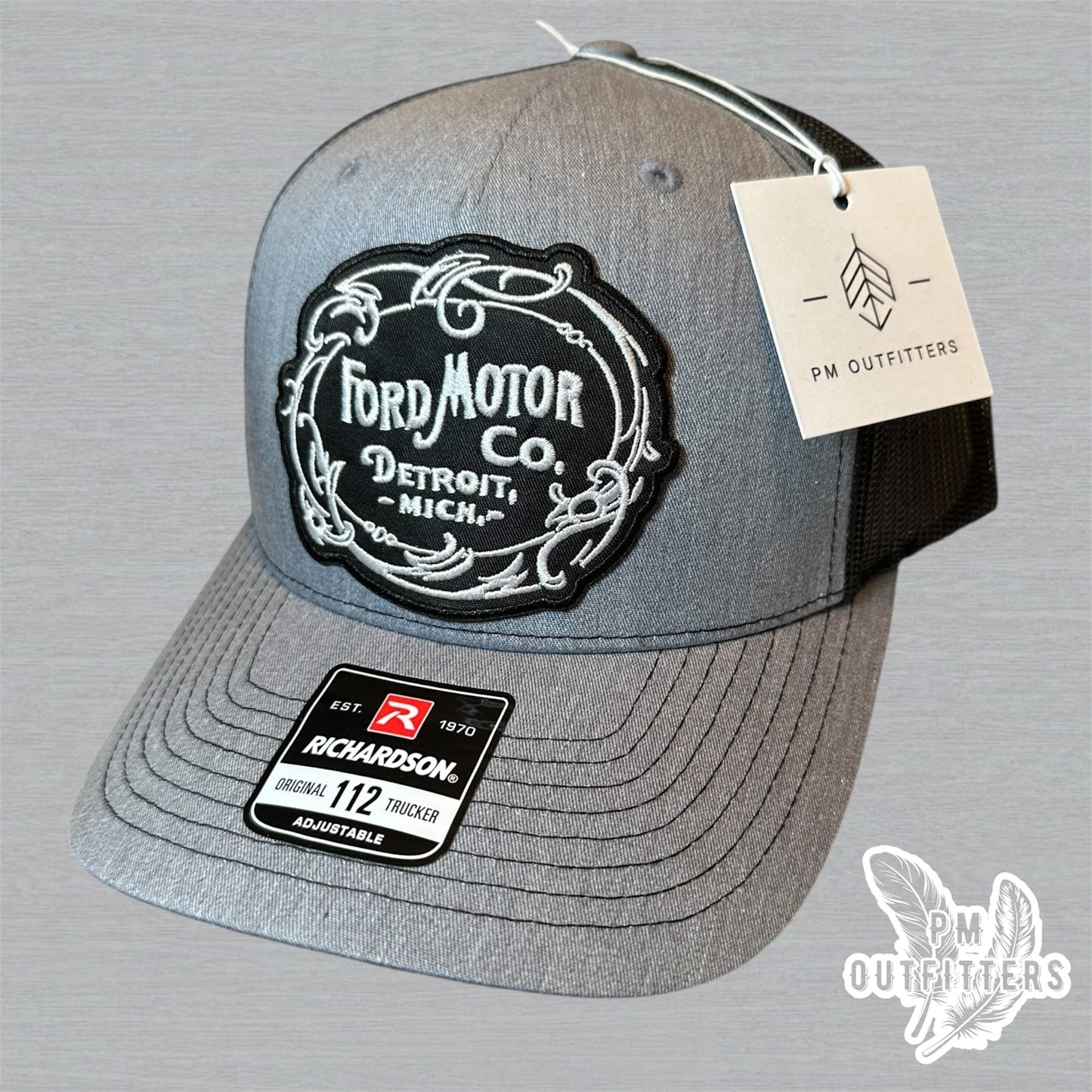 Retro Ford Motor Co Vintage Logo 5 Panel Trucker Hat
