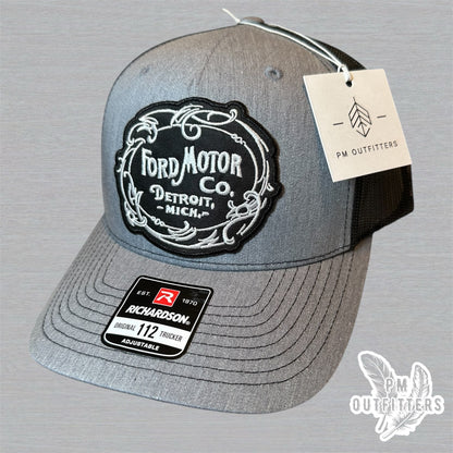 Retro Ford Motor Co Vintage Logo 5 Panel Trucker Hat