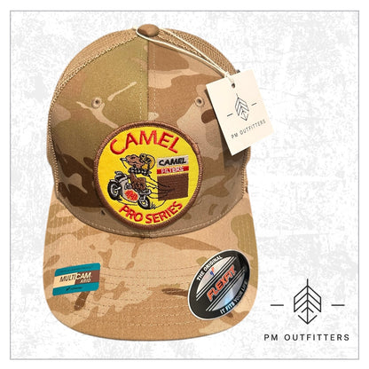 Retro Camel Pro Series FlexFit Camo Trucker Hat