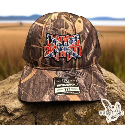 Vintage Lynyrd Skynyrd Logo Patch Camo Trucker Hat