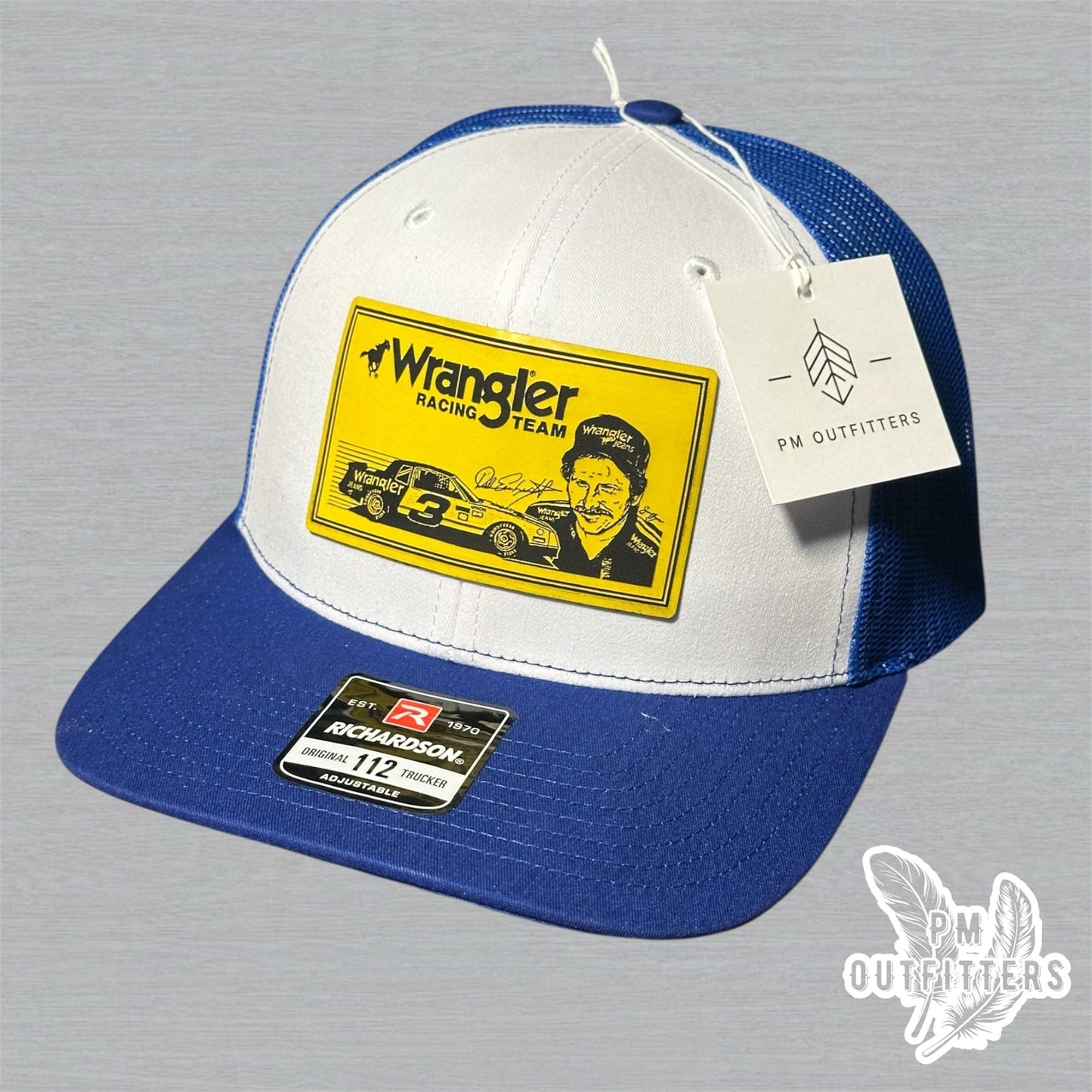 Dale Earnhardt Wrangler Racing Richardson 112 Trucker Hat Custom