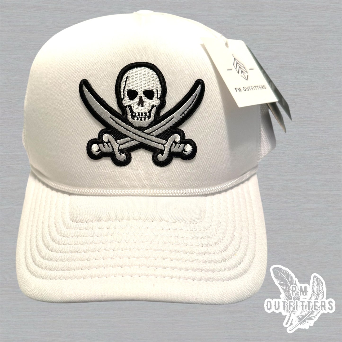 Vintage Jolly Roger Foam Front Rope Trucker Hat
