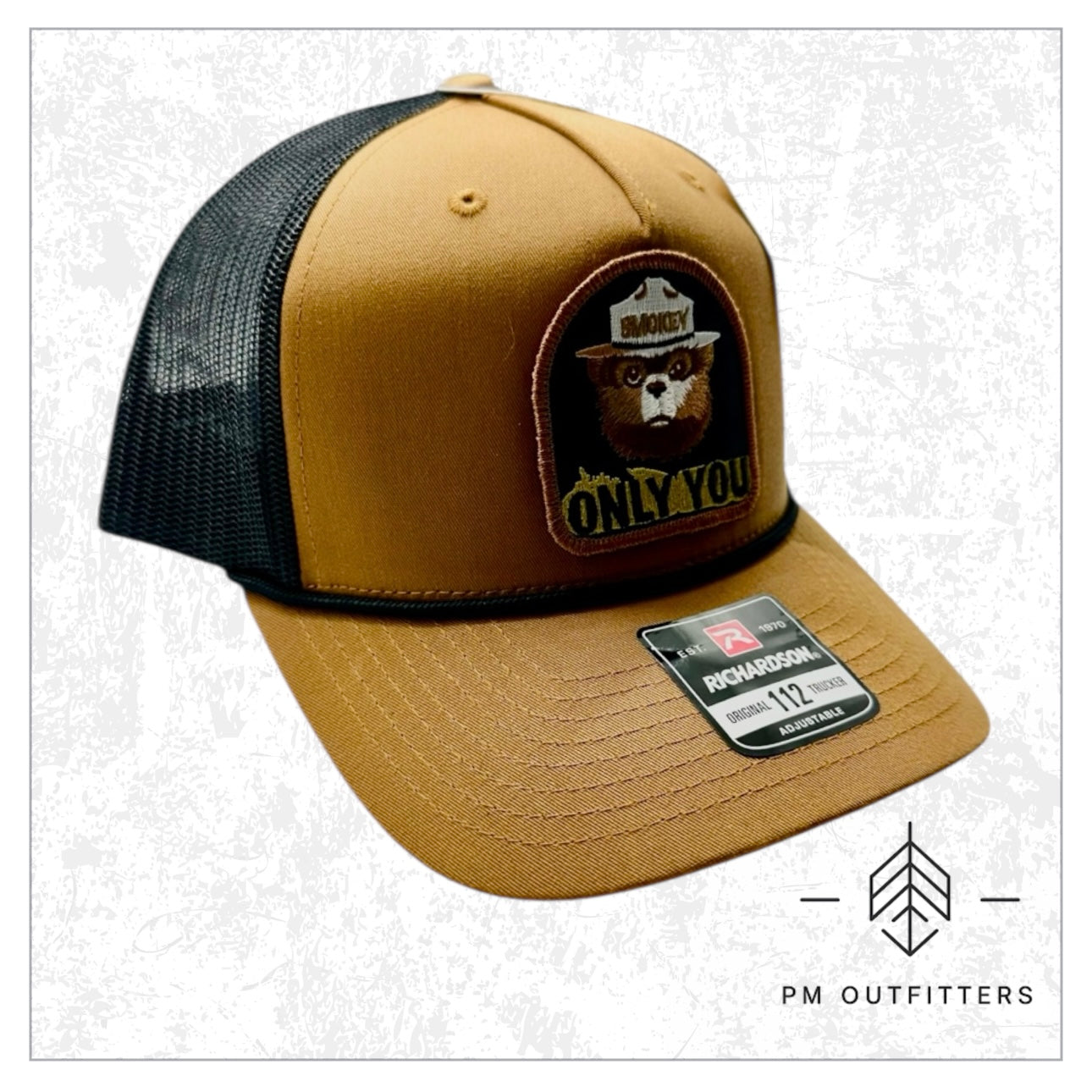 Smokey the Bear Retro Vintage Rope Trucker Hat