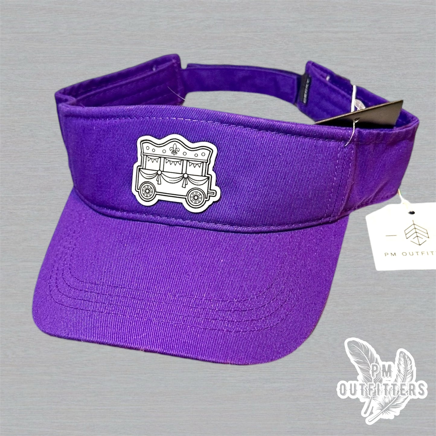 Mardi Gras Holographic Float Visor - Purple Decky 3001 Classic