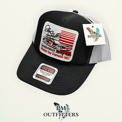 PM Outfitters hang tag Dale Earnhardt Goodwrench black white trucker hat