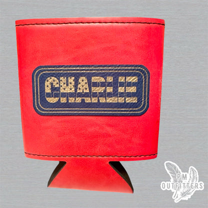 Charlie Tribute Leatherette Koozie