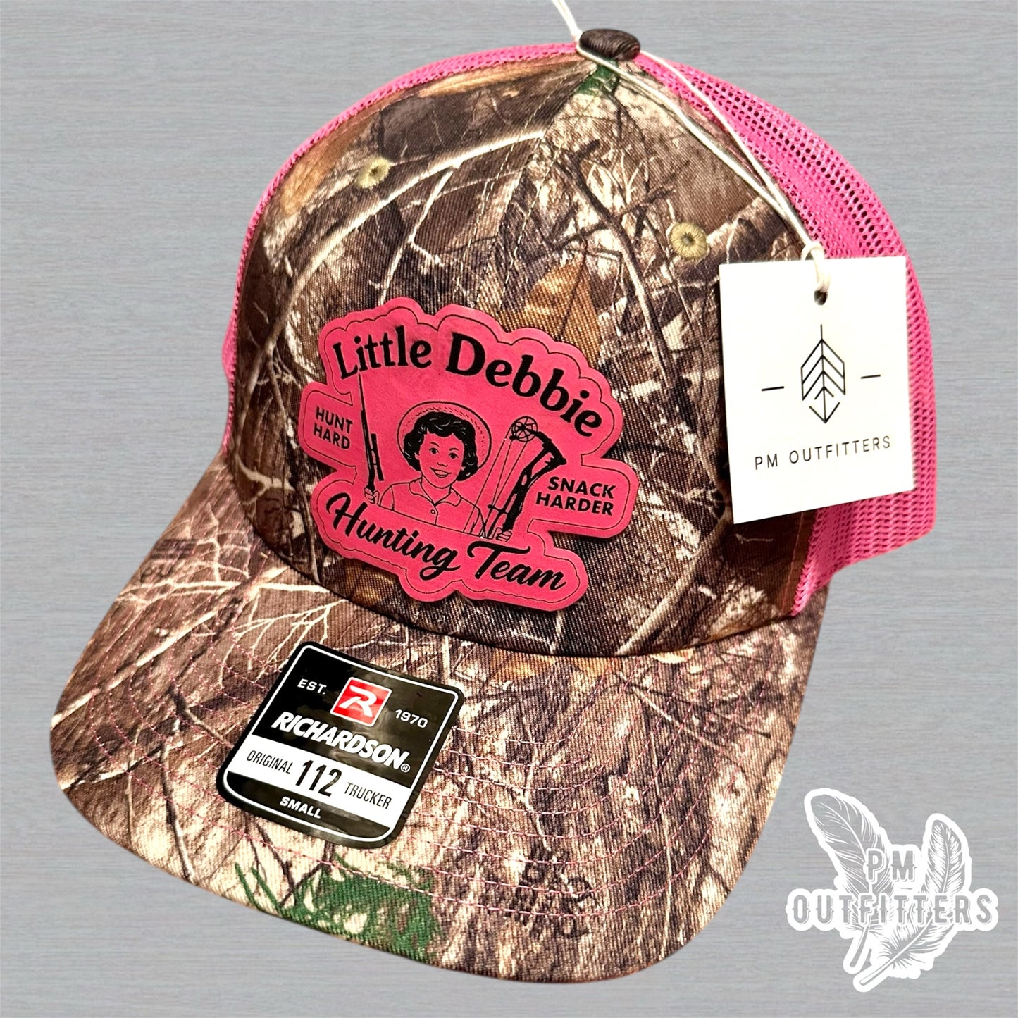 Little Debbie Hunting Team Custom Design Richardson 112 Camo Trucker Hat