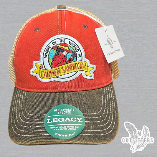 Where In The World Is Carmen Sandiego Trucker Hat - Retro Patch Legacy Old Favorite