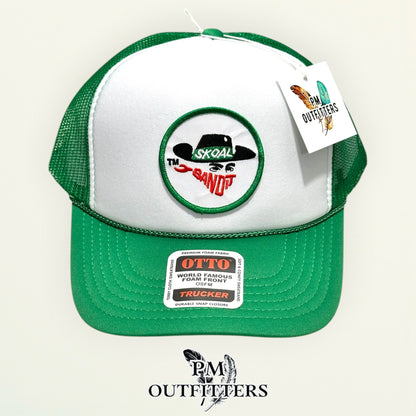 Skoal Bandit trucker hat green mesh back Otto foam front rope