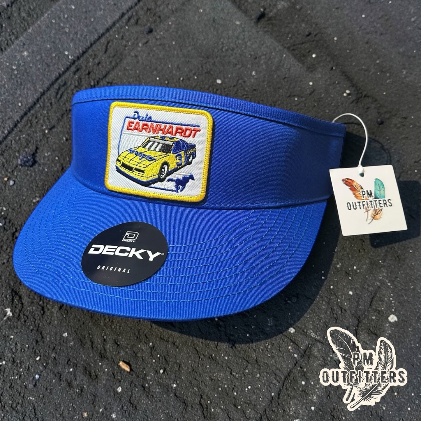 Dale Earnhardt Wrangler #3 NASCAR Visor – PM Outfitters Retro Patch | Decky Royal Blue