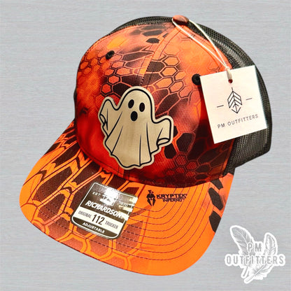 Custom Design Halloween Ghost Custom Design Richardson 112 Kryptek Inferno Trucker