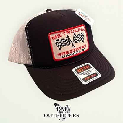 Metrolina Speedway Trucker Hat I Retro Foam Front Rope Racing Cap