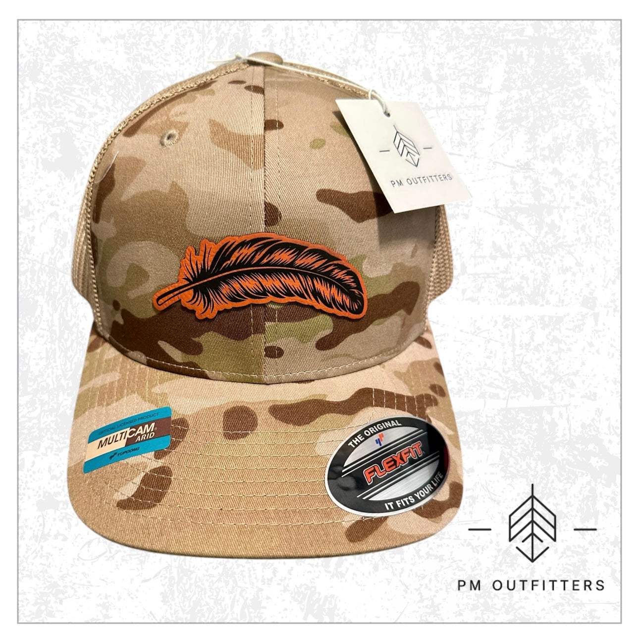 Signature Feather Camo FlexFit Trucker Hat
