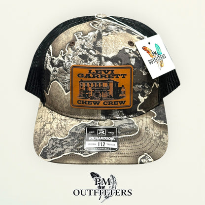Levi Garrett Chew Crew trucker hat black mesh back camo Richardson 112
