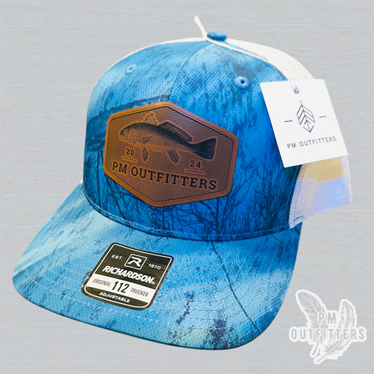 PM Outfitters Custom Logo Redfish Patch | Realtree Fishing Richardson 112 Trucker Hat